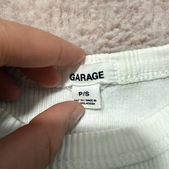 Garage White Ribbed Knit Top - Picture 2 of 3